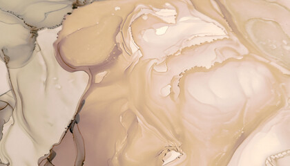 Marble Texture. Pastel Alcohol Ink Mix. Beige Background Marble Paint. Beige Water. Beige Oil Paint...