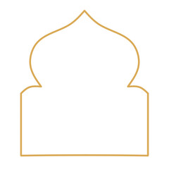 mosque line symbol on transparent background