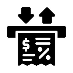 invoice glyph icon