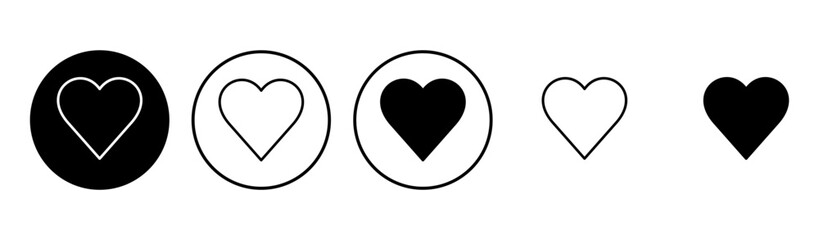 Love icon set. Heart icon vector. Like icon vector.