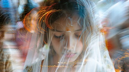 Veiled Sorrow: Amidst the blur of festivities, a child bride's sorrow remains veiled.