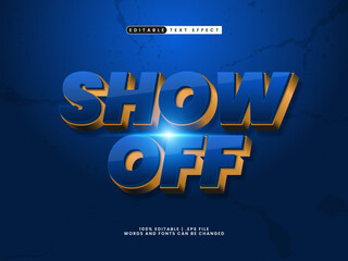 show off editable text effect style