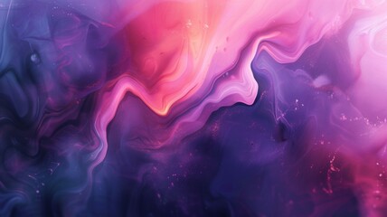 Psychedelic Fluid Motion - Swirling colors in a fluid abstract design - obrazy, fototapety, plakaty