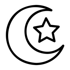 Obraz premium moon outline icon