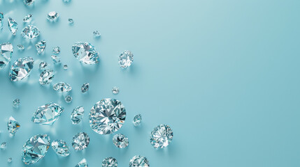 Dazzling Blue Diamonds. Generative AI