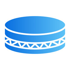 muslim cap gradient icon