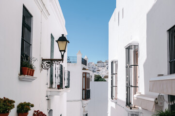 Traditional Andalusian Street in Vejer de la Frontera, Spain