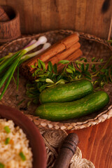 fresh vegetables on the table