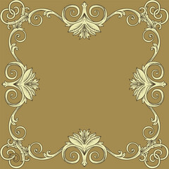 Vintage frame with floral ornament
