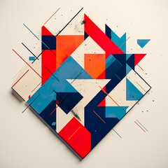 Fototapeta na wymiar colorful abstract geometric t-shirt art 