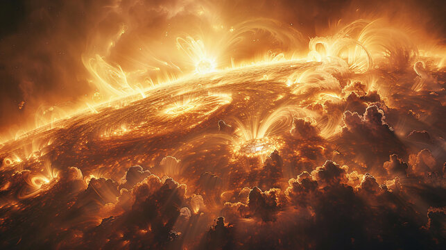 The surface of the sun.