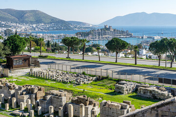The scenic views of the Theatre at Halicarnassus is attributed to the reign of the Carian Satrap...