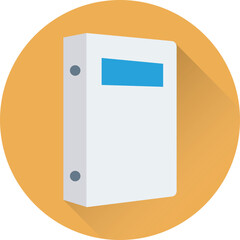Trendy flat icon of file folders