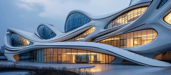 Futuristic Fusion Architects Seamlessly Blend Advanced Designs with Cutting-Edge Industry Technology