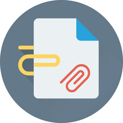 Modern flat icon of attachment 