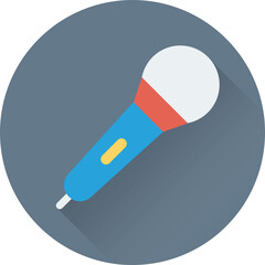 An icon of microphone flat vector