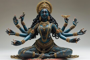 Kali Mata, The Goddess Of Destruction, indian god kali mata - obrazy, fototapety, plakaty