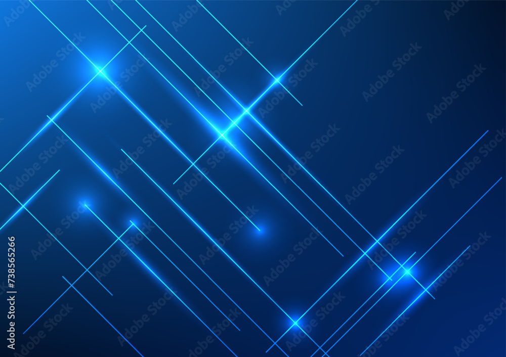 Poster abstract technology background overlapped lines with lights concept of future technology data connec