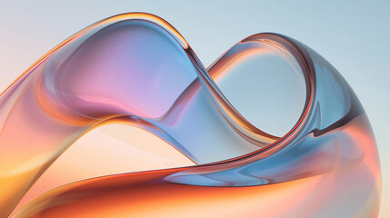 Fototapeta premium Abstract Glass Loop in Warm Tones