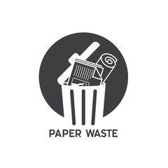 illustration of paper waste, vector art.