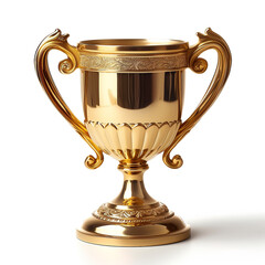 Fototapeta na wymiar Golden winner cup on a white background.