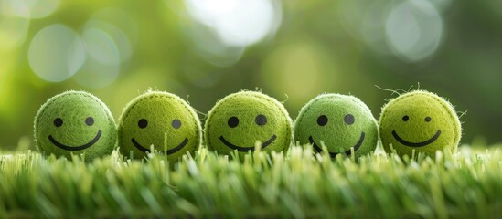 Cheerful Vibes, Green Background with a Smiling Emoji, Spreading Positivity and Joy.