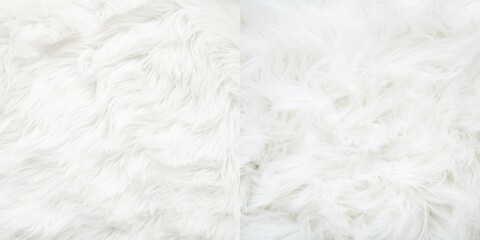Closeup white furry fabric. Close up fur soft and puffy texture cloth. - obrazy, fototapety, plakaty
