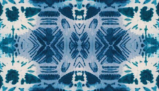 Indian Traditional Invite. Beige Geometric Oil. Sea Ikat Ethnic Pattern. Blue Ethnic Bohemian Pattern. Aquamarine Geometric Ikat Endless.