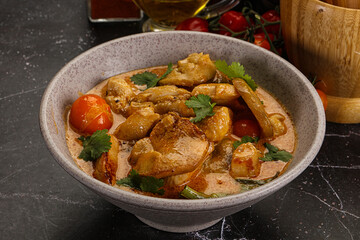 Thai Tom yum soup with chicken