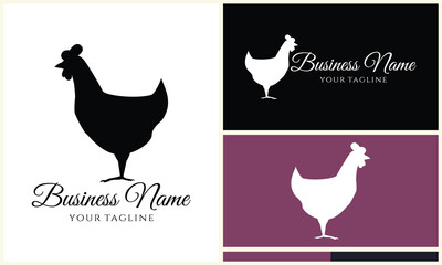 Fototapeta na wymiar chicken hen rooster logo template