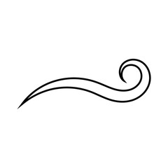 Swishes vector icon. Swashes illustration sign. Swoops symbol. Aroma logo.
