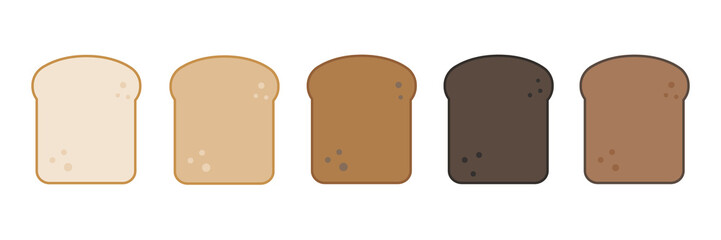 Bread pieces whole wheat bread, rye bread and  yeast bread. Creative backdrop for web and print decoration .
