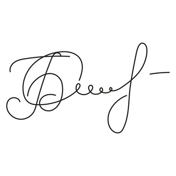 recommend clip art: Abstract Doodle Autograph. Fictitious Signature from  letter F isolated white background. Beautiful Monogram. Vector illustration can used template for certificate document. EPS 10 Editable stroke