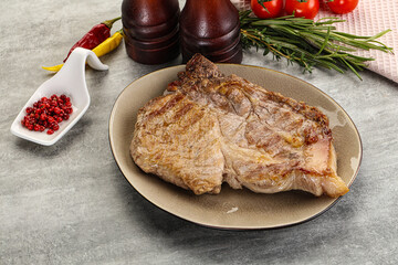 Grilled pork neck juicy steack