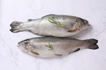 trout fish with rosemary