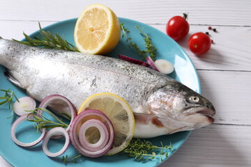 fresh fish with lemon