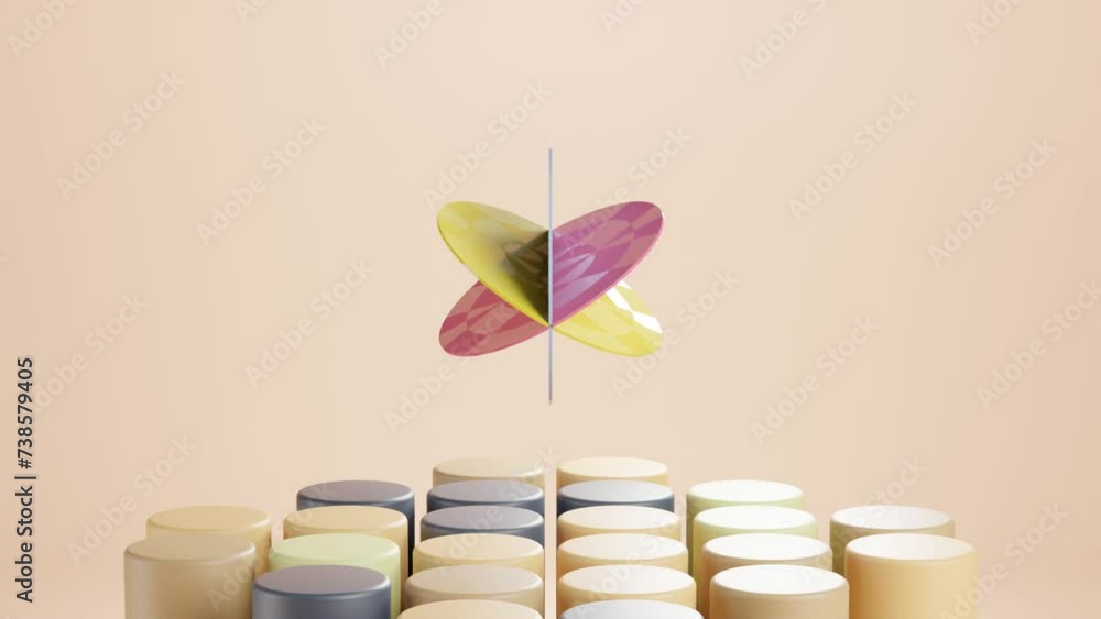 Poster spherical motion graphic design: seamless 3d animation loop featuring futuristic spherical rendering