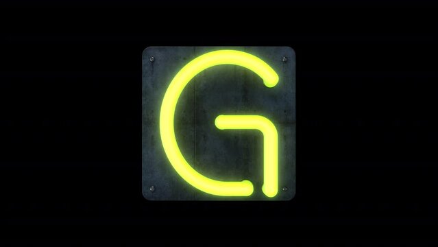 Neon Sign Letter G