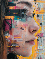 Graffiti dreams cyberpunk scenes clash in futuristic dance murals