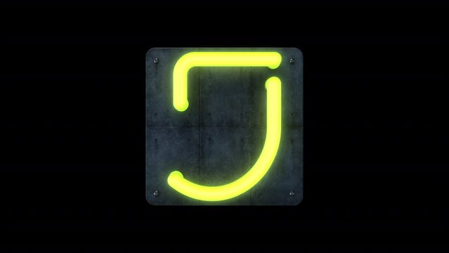 Neon Sign Letter J