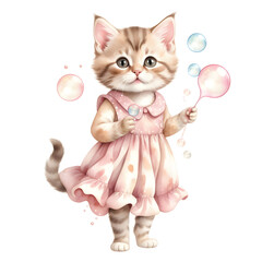 cat playing with soap bubbles
Generative AI
