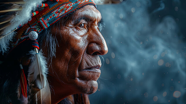 Portrait of Native American Indian