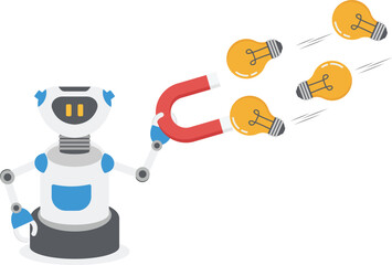 Robot Imagination to create new ideas, creativity or innovation for new business concept,

