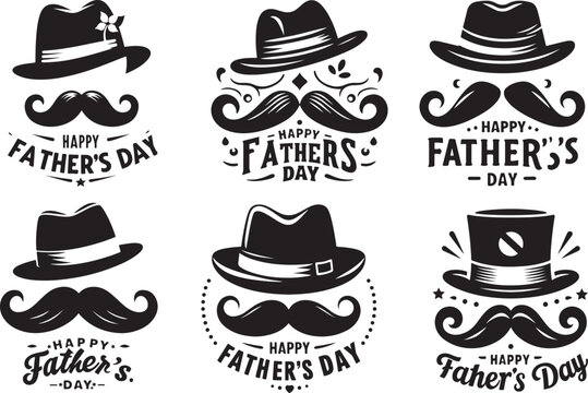 Happy Fathers Day SVG Vector illustration 