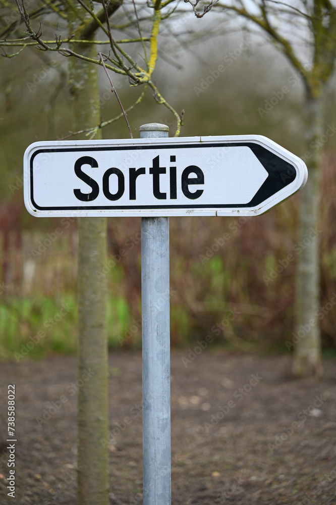 Poster signalisation sortie