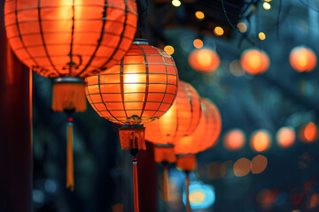 Japanese lanterns background.