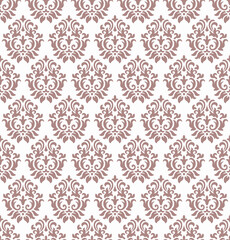 Seamless abstract floral pattern. Retro damask vector wallpaper. 