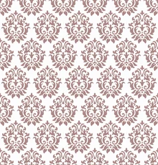 Foto op Canvas Seamless abstract floral pattern. Retro damask vector wallpaper.  © volabs