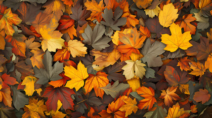 Autumn leaves form a beautiful background