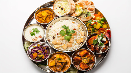 Indian Hindu Veg Thali showcasing a delightful mix of flavors